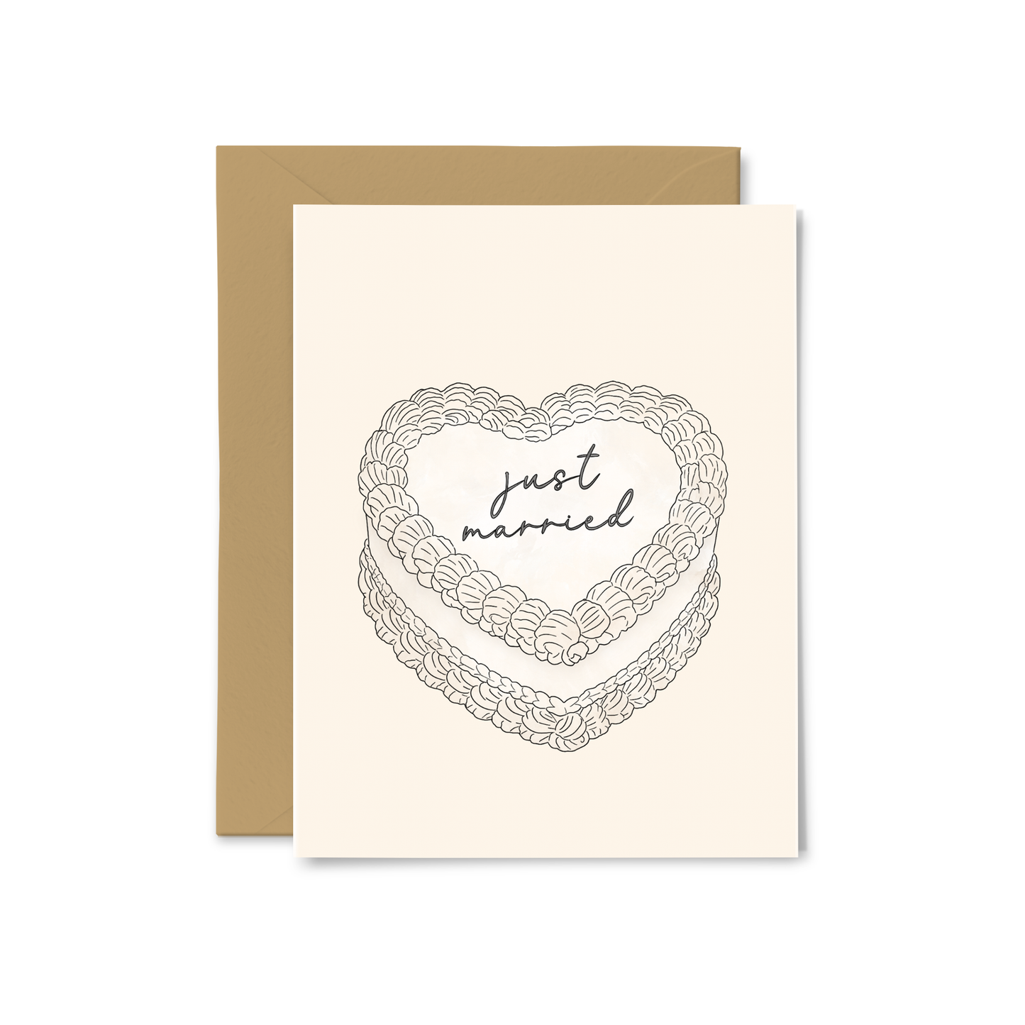“Just Married” Cake Greeting Card