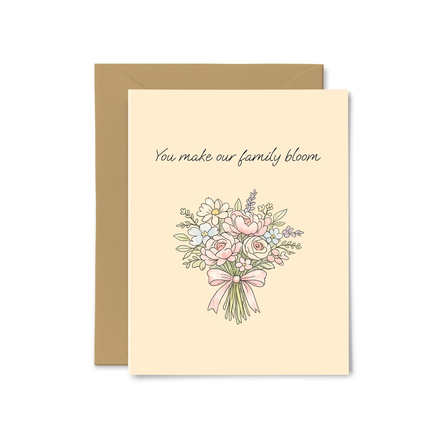 “You Make Our Family Bloom” Wild Flowers Greeting Card