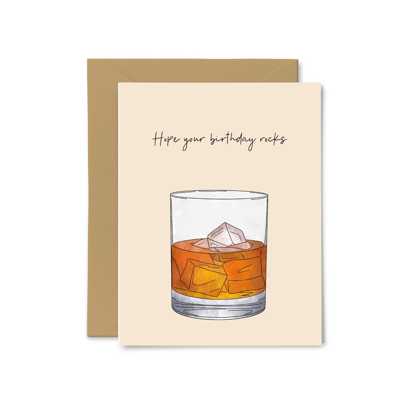 “Hope Your Birthday Rocks” Whiskey Greeting Card