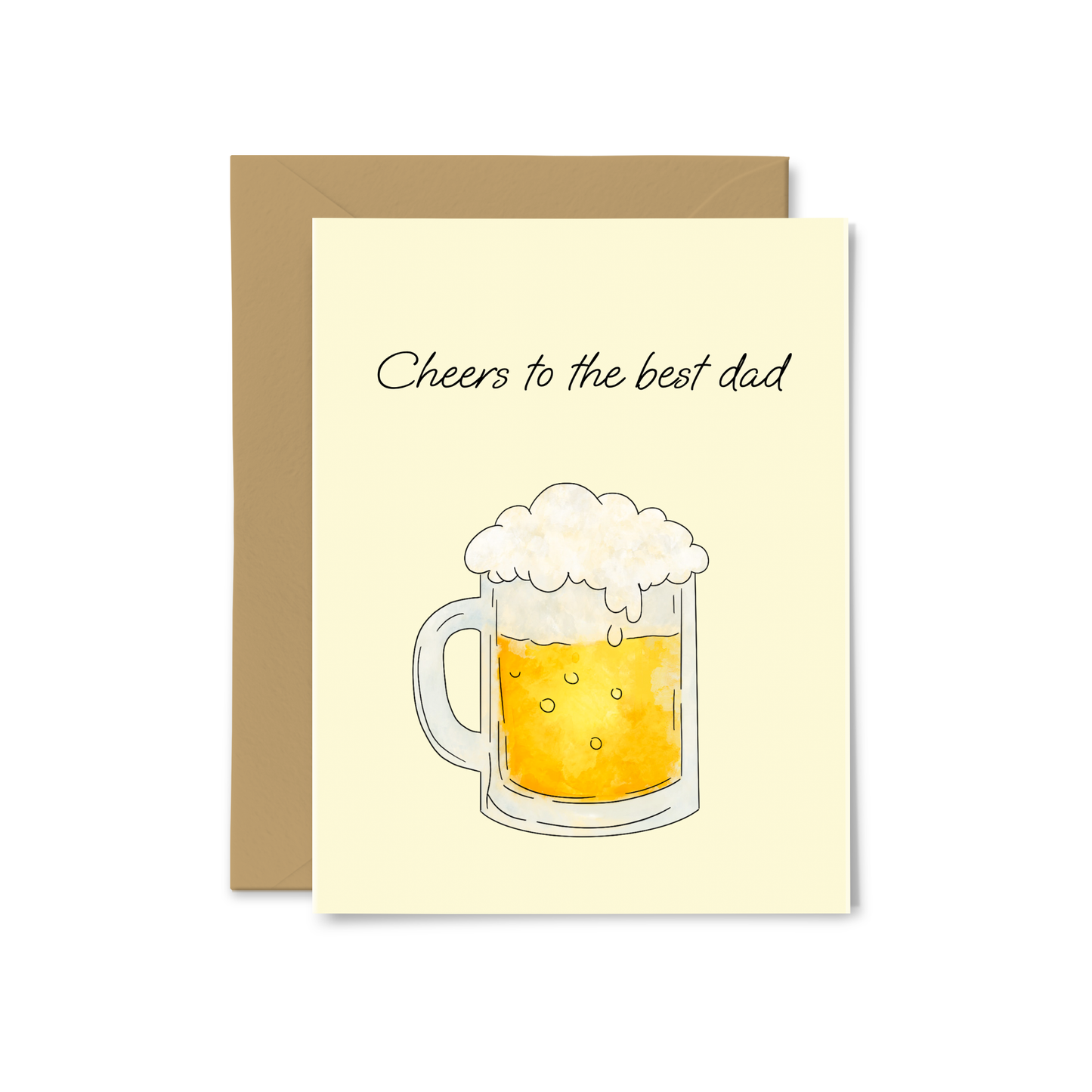 “Cheers to The Best Dad” Greeting Card