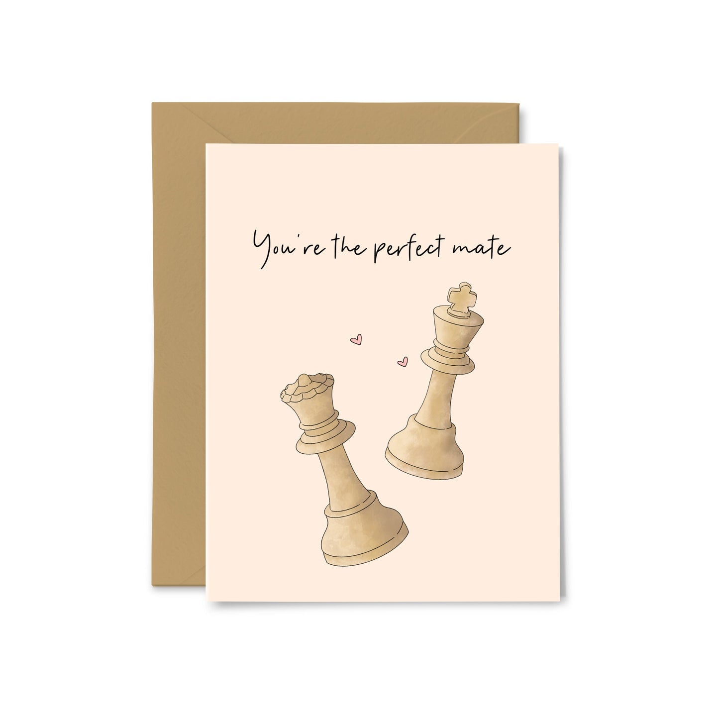 “You're The Perfect Mate” Chess Greeting Card