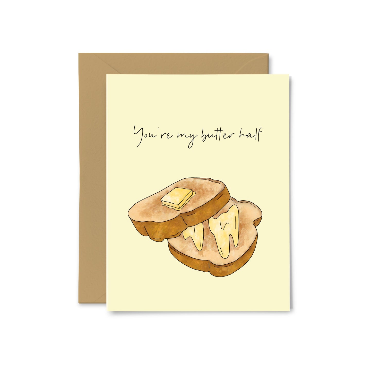 “You're My Butter Half” Toast Greeting Card