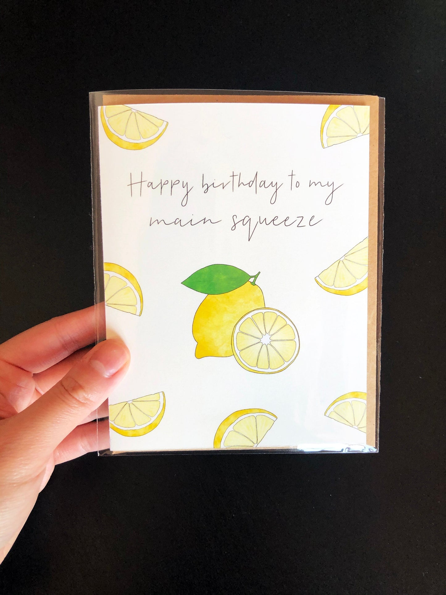 “Happy Birthday To My Main Squeeze” Lemon Greeting Card