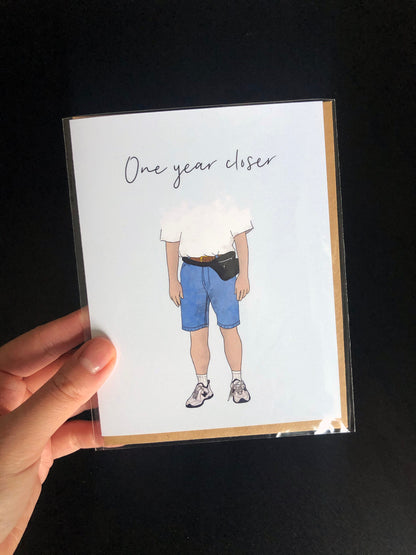 “One Year Closer” Dad Shoes Greeting Card