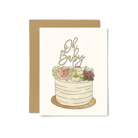 “Oh Baby” Cake Greeting Card