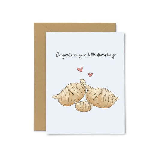 “Congrats on Your Little Dumpling” Dumpling Greeting Card