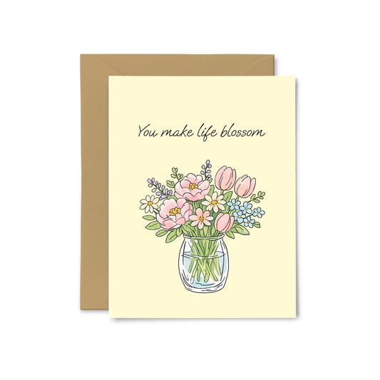 “You Make Life Blossom” Wild Flowers Greeting Card