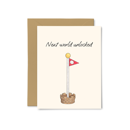“Next World Unlocked” Greeting Card