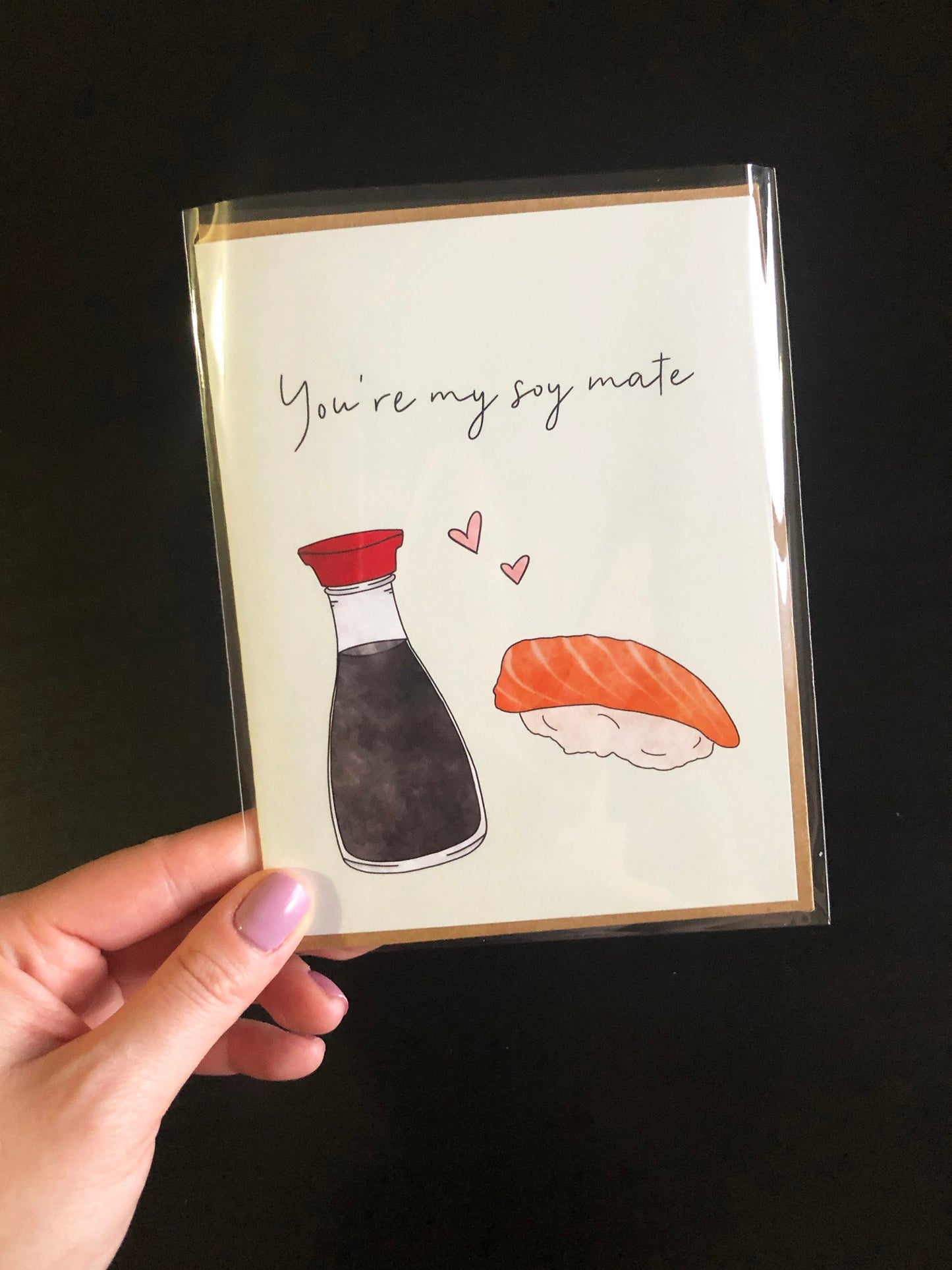 “You're My Soy Mate” Sushi Greeting Card