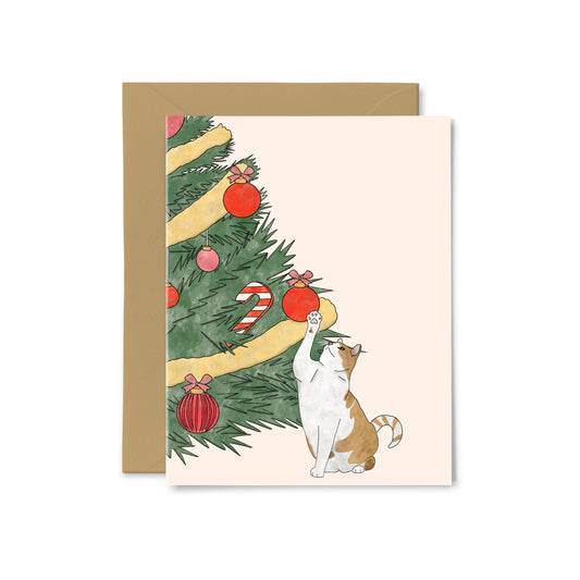 Cat Christmas Greeting Card