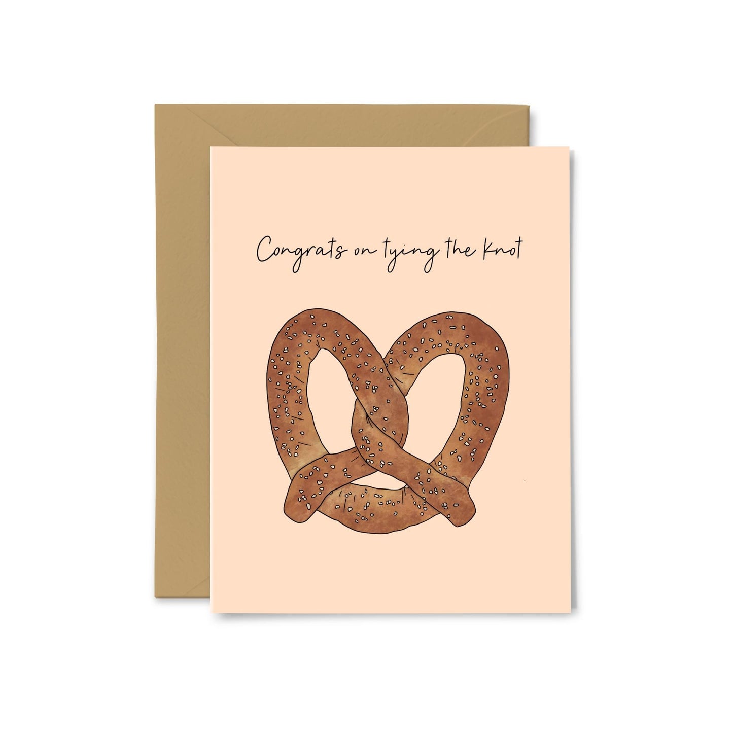 “Congrats on Tying the Knot” Pretzel Greeting Card